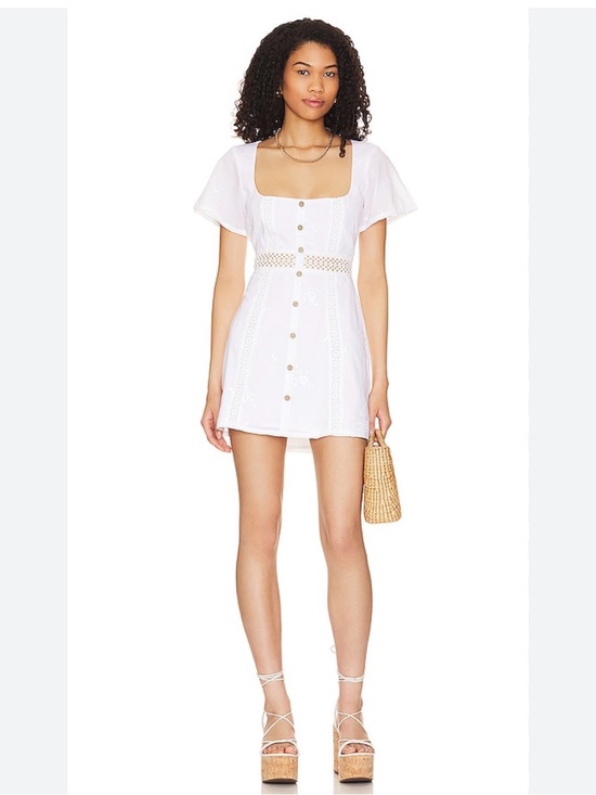 House of Harlow 1960 Dresses & Skirts - House of Harlow 1960 x REVOLVE 1960 Della Mini Dress in White Boho Summer Eyelet